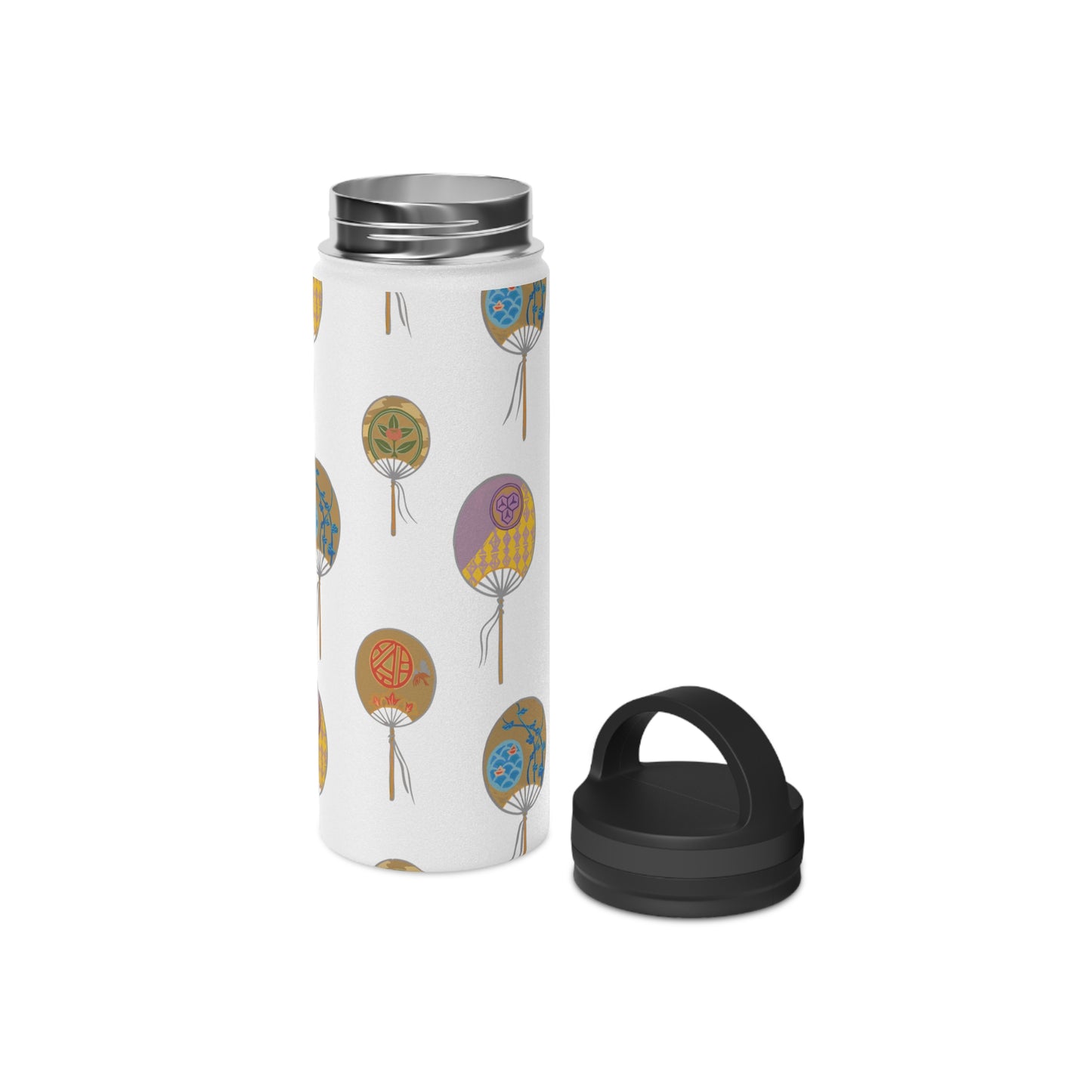 Colorful Japanese Fan Stainless Steel Water Bottle with Handle