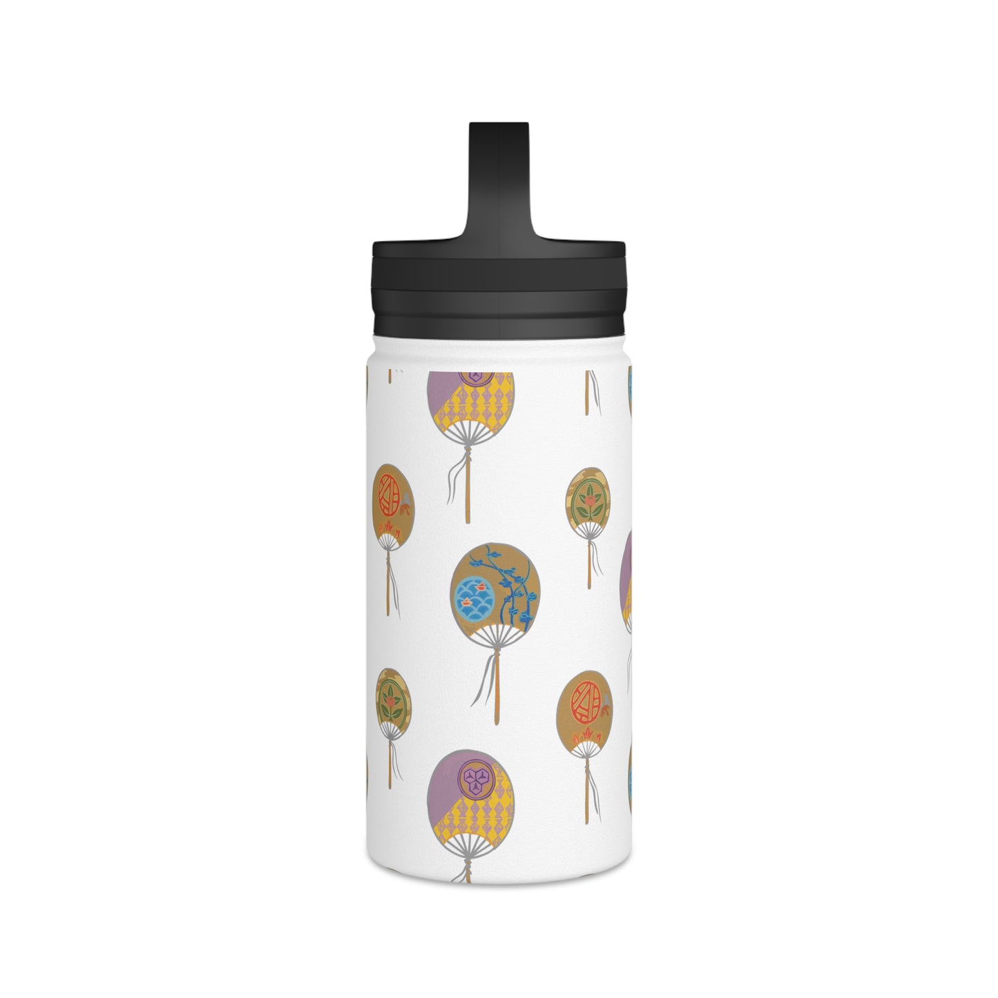 Colorful Japanese Fan Stainless Steel Water Bottle with Handle