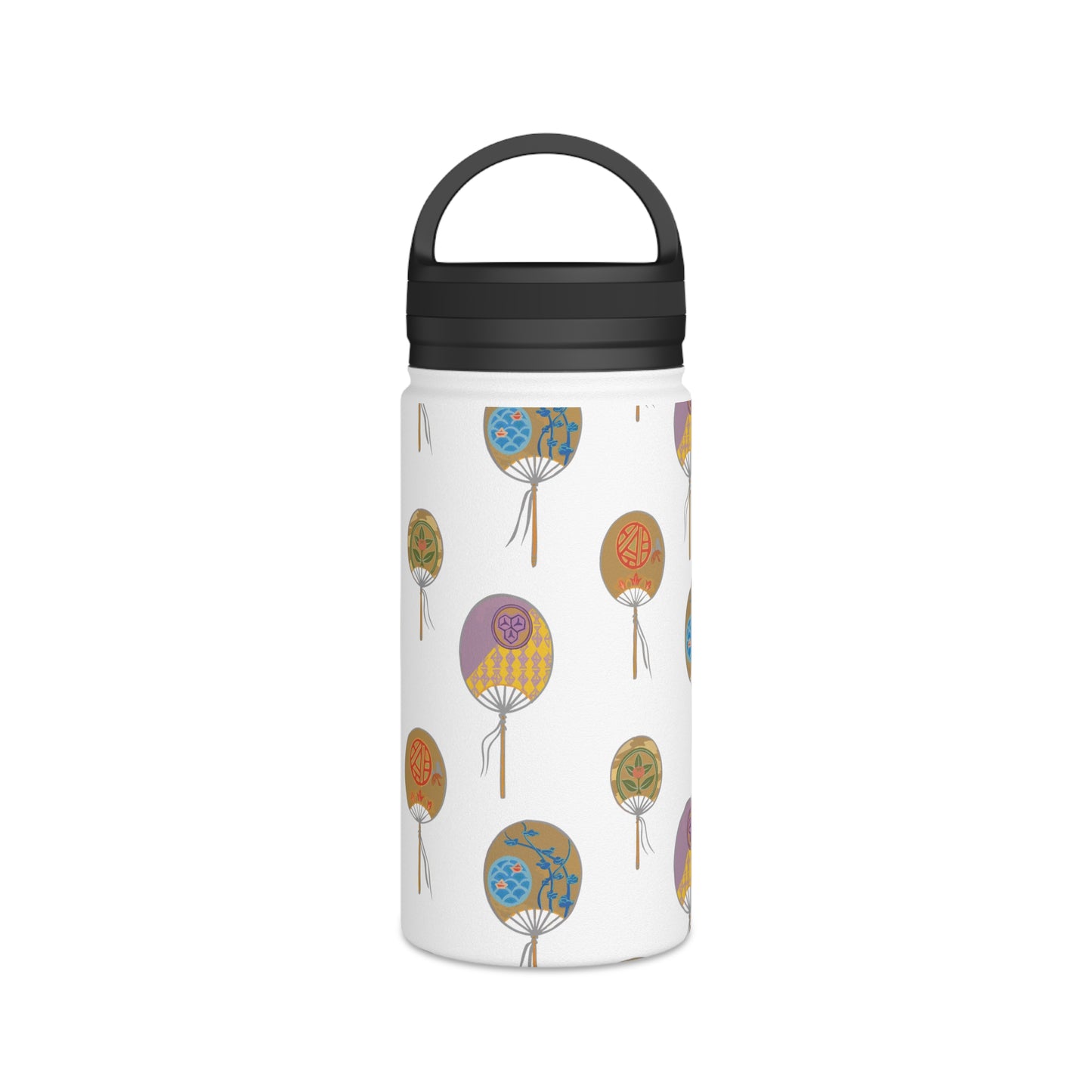 Colorful Japanese Fan Stainless Steel Water Bottle with Handle