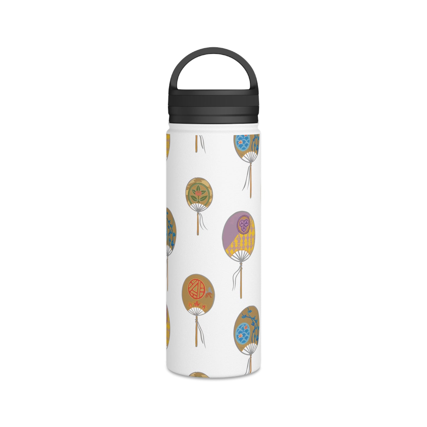 Colorful Japanese Fan Stainless Steel Water Bottle with Handle