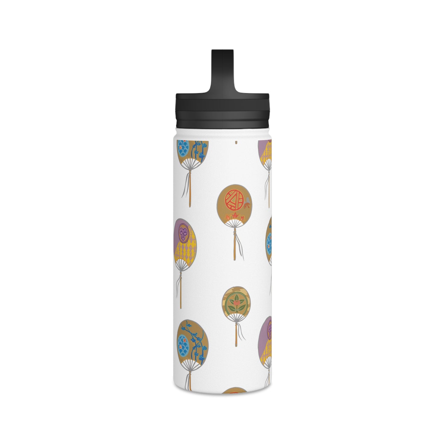 Colorful Japanese Fan Stainless Steel Water Bottle with Handle